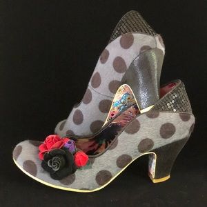 Irregular Choice Winchester polka dot heels